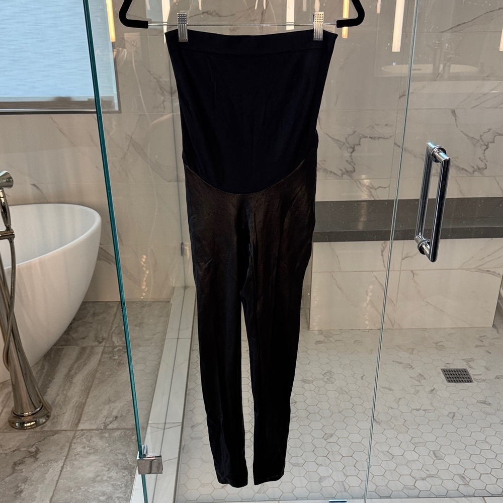 SPANX Black High-Waist Faux Leather Leggings